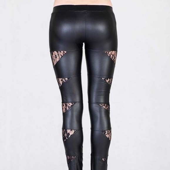 New Boutique Faux Leather Leggings - Picture 3 of 3